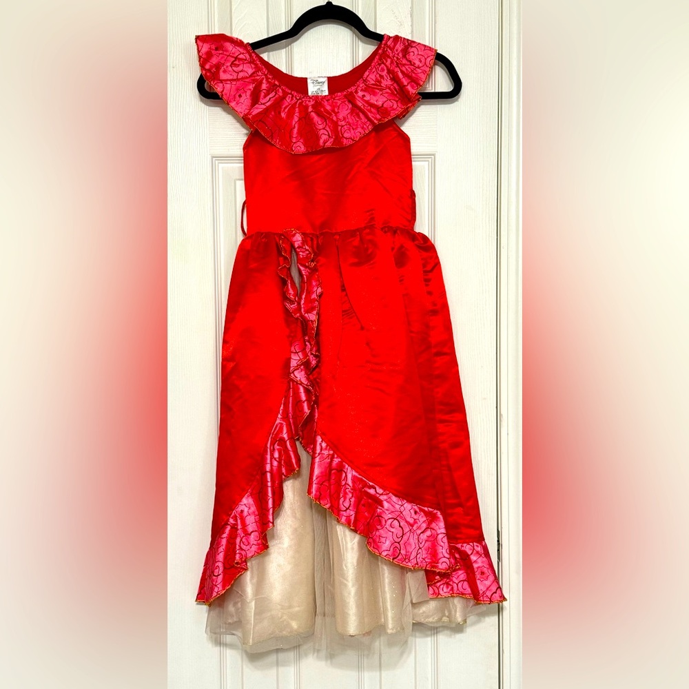 Disney Store Elena of Avalor girls 7/8 dress up Halloween costume dress *as is